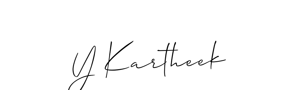 Similarly Allison_Script is the best handwritten signature design. Signature creator online .You can use it as an online autograph creator for name Y Kartheek. Y Kartheek signature style 2 images and pictures png
