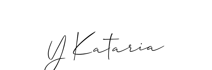 Allison_Script is a professional signature style that is perfect for those who want to add a touch of class to their signature. It is also a great choice for those who want to make their signature more unique. Get Y Kataria name to fancy signature for free. Y Kataria signature style 2 images and pictures png