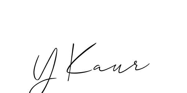 Make a short Y Kaur signature style. Manage your documents anywhere anytime using Allison_Script. Create and add eSignatures, submit forms, share and send files easily. Y Kaur signature style 2 images and pictures png