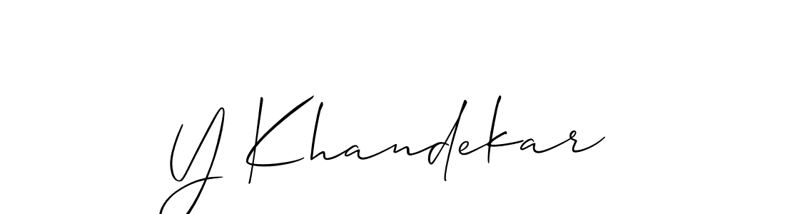 Similarly Allison_Script is the best handwritten signature design. Signature creator online .You can use it as an online autograph creator for name Y Khandekar. Y Khandekar signature style 2 images and pictures png