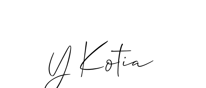 Make a short Y Kotia signature style. Manage your documents anywhere anytime using Allison_Script. Create and add eSignatures, submit forms, share and send files easily. Y Kotia signature style 2 images and pictures png