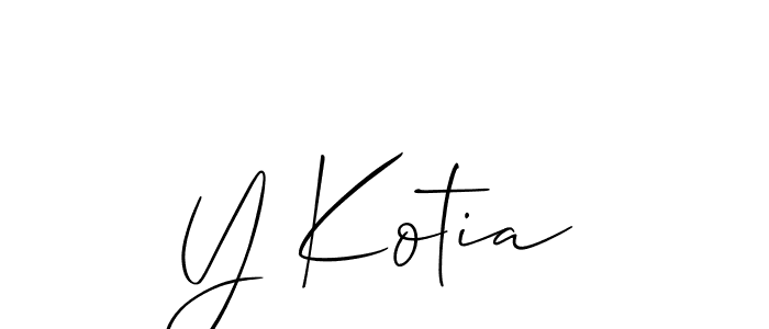 Make a beautiful signature design for name Y Kotia. Use this online signature maker to create a handwritten signature for free. Y Kotia signature style 2 images and pictures png