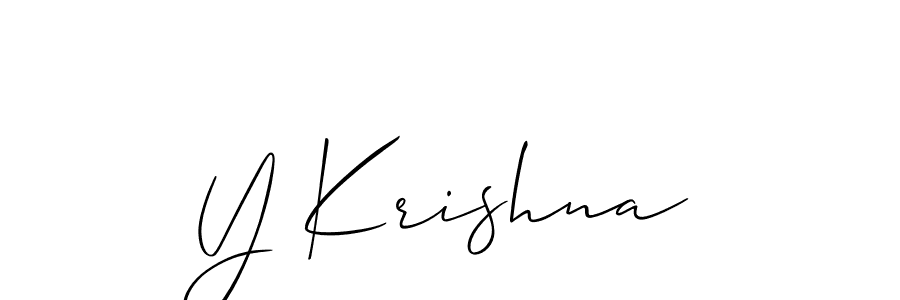 if you are searching for the best signature style for your name Y Krishna. so please give up your signature search. here we have designed multiple signature styles  using Allison_Script. Y Krishna signature style 2 images and pictures png