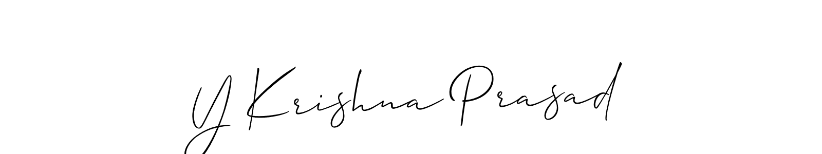 Create a beautiful signature design for name Y Krishna Prasad. With this signature (Allison_Script) fonts, you can make a handwritten signature for free. Y Krishna Prasad signature style 2 images and pictures png