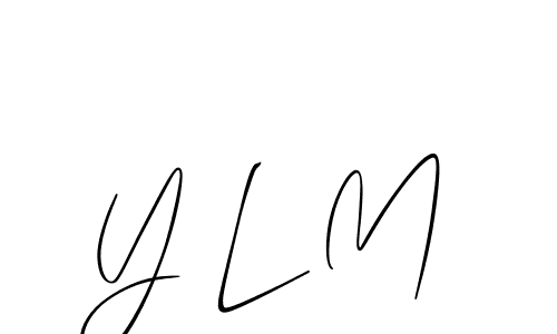 Design your own signature with our free online signature maker. With this signature software, you can create a handwritten (Allison_Script) signature for name Y L M. Y L M signature style 2 images and pictures png