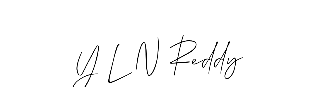 This is the best signature style for the Y L N Reddy name. Also you like these signature font (Allison_Script). Mix name signature. Y L N Reddy signature style 2 images and pictures png