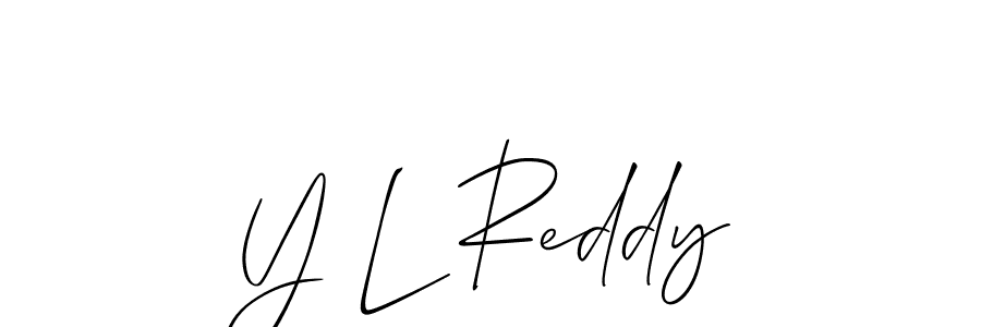 Use a signature maker to create a handwritten signature online. With this signature software, you can design (Allison_Script) your own signature for name Y L Reddy. Y L Reddy signature style 2 images and pictures png
