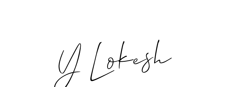 Best and Professional Signature Style for Y Lokesh. Allison_Script Best Signature Style Collection. Y Lokesh signature style 2 images and pictures png