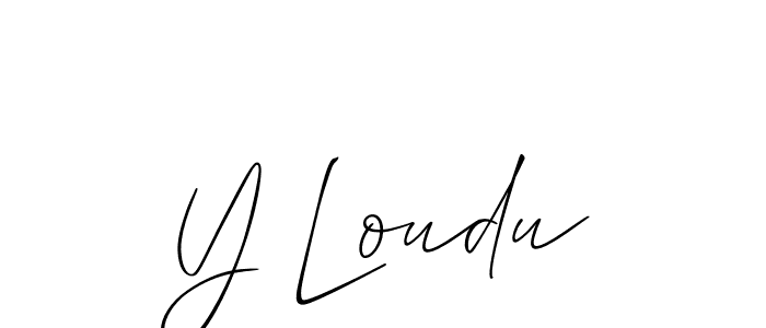 Here are the top 10 professional signature styles for the name Y Loudu. These are the best autograph styles you can use for your name. Y Loudu signature style 2 images and pictures png