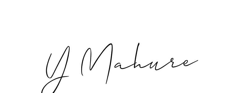 It looks lik you need a new signature style for name Y Mahure. Design unique handwritten (Allison_Script) signature with our free signature maker in just a few clicks. Y Mahure signature style 2 images and pictures png