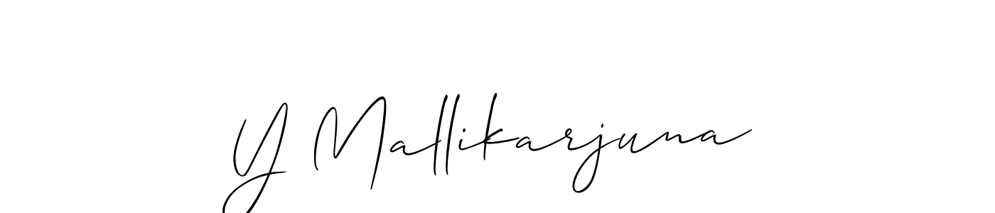 Make a beautiful signature design for name Y Mallikarjuna. With this signature (Allison_Script) style, you can create a handwritten signature for free. Y Mallikarjuna signature style 2 images and pictures png