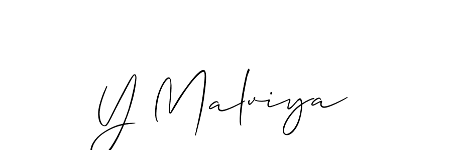 Also we have Y Malviya name is the best signature style. Create professional handwritten signature collection using Allison_Script autograph style. Y Malviya signature style 2 images and pictures png