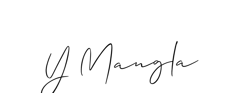 Allison_Script is a professional signature style that is perfect for those who want to add a touch of class to their signature. It is also a great choice for those who want to make their signature more unique. Get Y Mangla name to fancy signature for free. Y Mangla signature style 2 images and pictures png