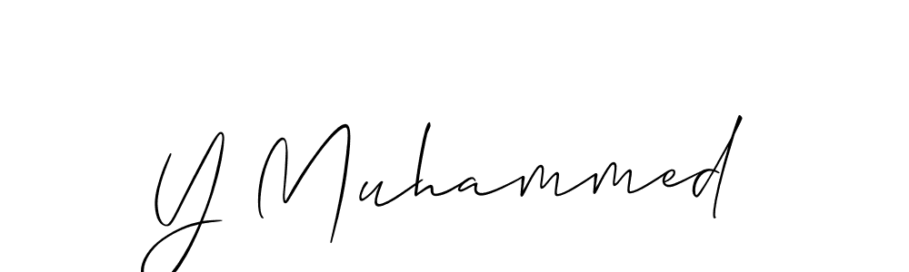 Also we have Y Muhammed name is the best signature style. Create professional handwritten signature collection using Allison_Script autograph style. Y Muhammed signature style 2 images and pictures png