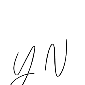 How to make Y N signature? Allison_Script is a professional autograph style. Create handwritten signature for Y N name. Y N signature style 2 images and pictures png