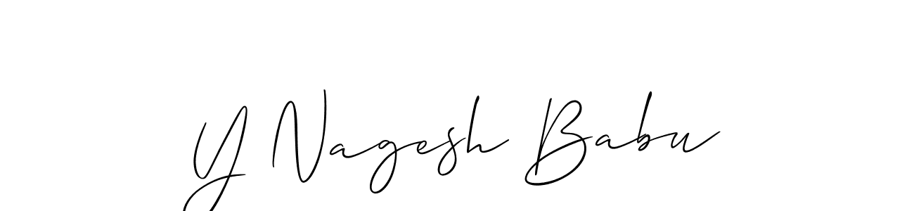 Also You can easily find your signature by using the search form. We will create Y Nagesh Babu name handwritten signature images for you free of cost using Allison_Script sign style. Y Nagesh Babu signature style 2 images and pictures png