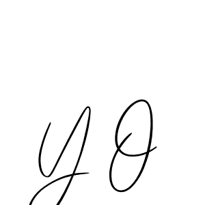 Make a beautiful signature design for name Y O. With this signature (Allison_Script) style, you can create a handwritten signature for free. Y O signature style 2 images and pictures png