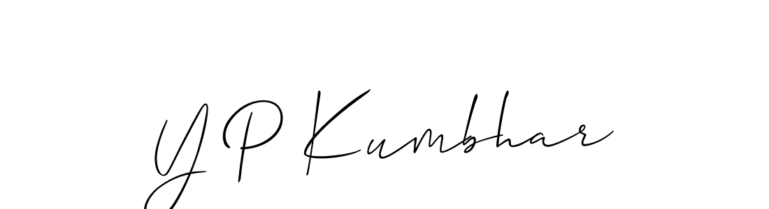 Allison_Script is a professional signature style that is perfect for those who want to add a touch of class to their signature. It is also a great choice for those who want to make their signature more unique. Get Y P Kumbhar name to fancy signature for free. Y P Kumbhar signature style 2 images and pictures png