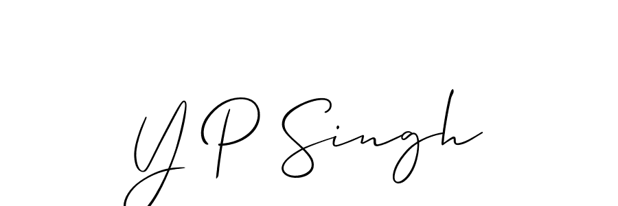 Design your own signature with our free online signature maker. With this signature software, you can create a handwritten (Allison_Script) signature for name Y P Singh. Y P Singh signature style 2 images and pictures png
