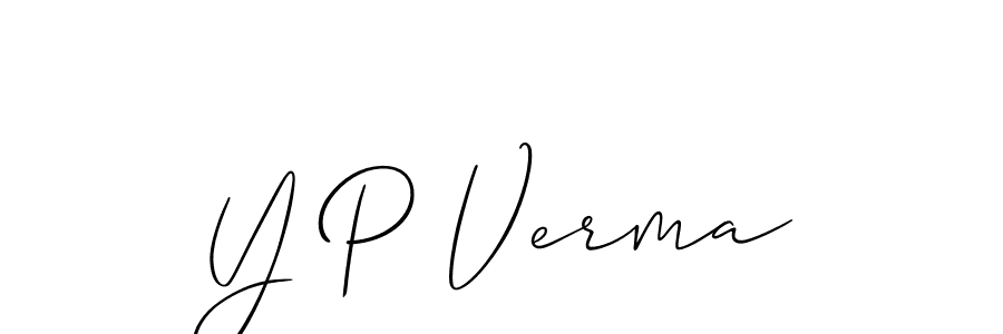 Y P Verma stylish signature style. Best Handwritten Sign (Allison_Script) for my name. Handwritten Signature Collection Ideas for my name Y P Verma. Y P Verma signature style 2 images and pictures png