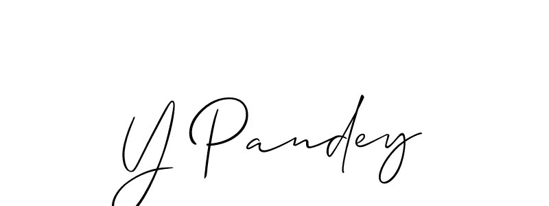 Allison_Script is a professional signature style that is perfect for those who want to add a touch of class to their signature. It is also a great choice for those who want to make their signature more unique. Get Y Pandey name to fancy signature for free. Y Pandey signature style 2 images and pictures png