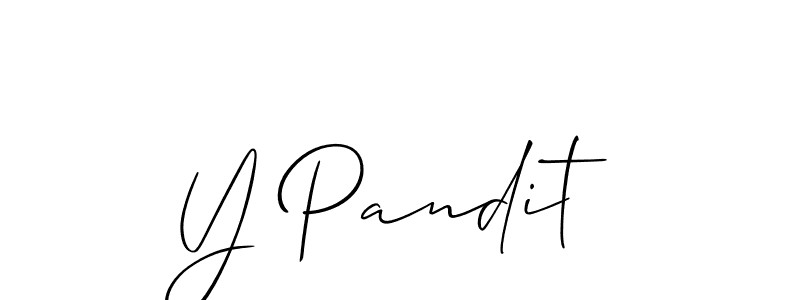 Design your own signature with our free online signature maker. With this signature software, you can create a handwritten (Allison_Script) signature for name Y Pandit. Y Pandit signature style 2 images and pictures png