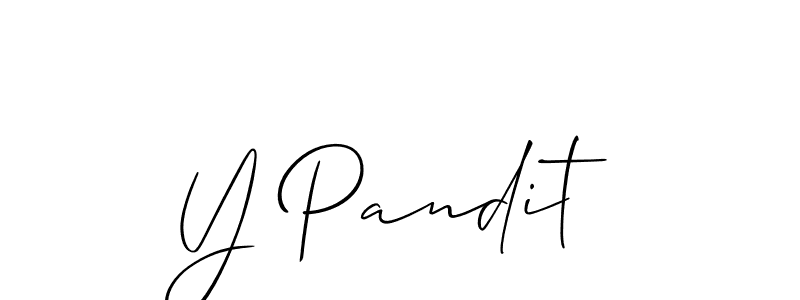 How to Draw Y Pandit signature style? Allison_Script is a latest design signature styles for name Y Pandit. Y Pandit signature style 2 images and pictures png