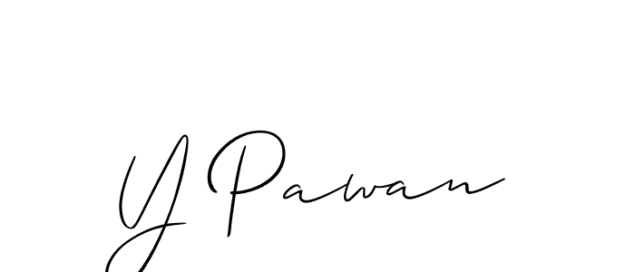 How to make Y Pawan signature? Allison_Script is a professional autograph style. Create handwritten signature for Y Pawan name. Y Pawan signature style 2 images and pictures png