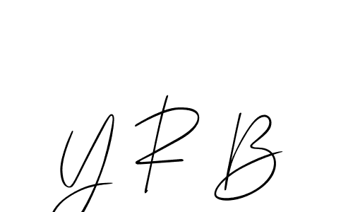 How to make Y R B name signature. Use Allison_Script style for creating short signs online. This is the latest handwritten sign. Y R B signature style 2 images and pictures png