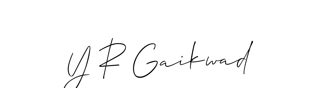 Also You can easily find your signature by using the search form. We will create Y R Gaikwad name handwritten signature images for you free of cost using Allison_Script sign style. Y R Gaikwad signature style 2 images and pictures png