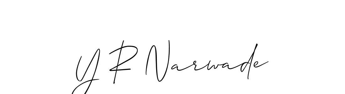 Best and Professional Signature Style for Y R Narwade. Allison_Script Best Signature Style Collection. Y R Narwade signature style 2 images and pictures png
