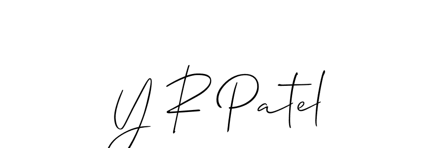 Make a beautiful signature design for name Y R Patel. With this signature (Allison_Script) style, you can create a handwritten signature for free. Y R Patel signature style 2 images and pictures png