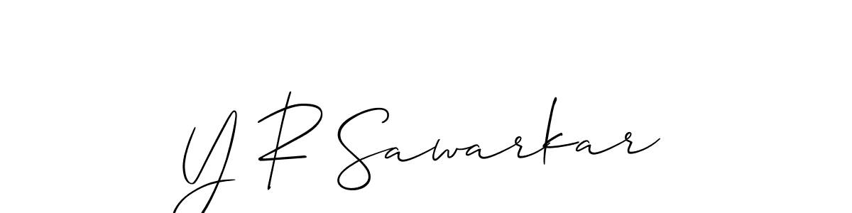 Make a short Y R Sawarkar signature style. Manage your documents anywhere anytime using Allison_Script. Create and add eSignatures, submit forms, share and send files easily. Y R Sawarkar signature style 2 images and pictures png