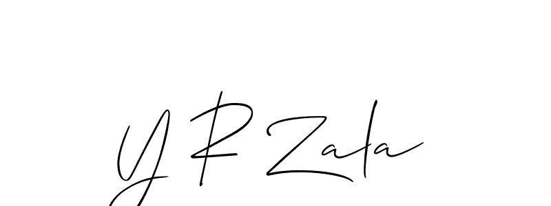 Make a short Y R Zala signature style. Manage your documents anywhere anytime using Allison_Script. Create and add eSignatures, submit forms, share and send files easily. Y R Zala signature style 2 images and pictures png