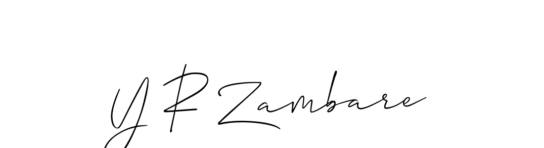 This is the best signature style for the Y R Zambare name. Also you like these signature font (Allison_Script). Mix name signature. Y R Zambare signature style 2 images and pictures png