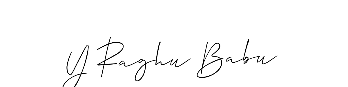 Use a signature maker to create a handwritten signature online. With this signature software, you can design (Allison_Script) your own signature for name Y Raghu Babu. Y Raghu Babu signature style 2 images and pictures png
