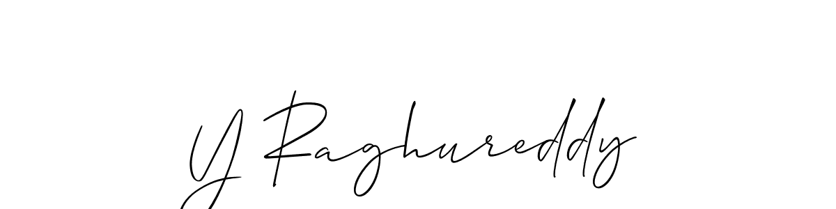 Use a signature maker to create a handwritten signature online. With this signature software, you can design (Allison_Script) your own signature for name Y Raghureddy. Y Raghureddy signature style 2 images and pictures png