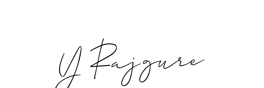 Create a beautiful signature design for name Y Rajgure. With this signature (Allison_Script) fonts, you can make a handwritten signature for free. Y Rajgure signature style 2 images and pictures png