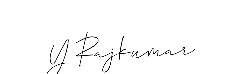 How to make Y Rajkumar signature? Allison_Script is a professional autograph style. Create handwritten signature for Y Rajkumar name. Y Rajkumar signature style 2 images and pictures png