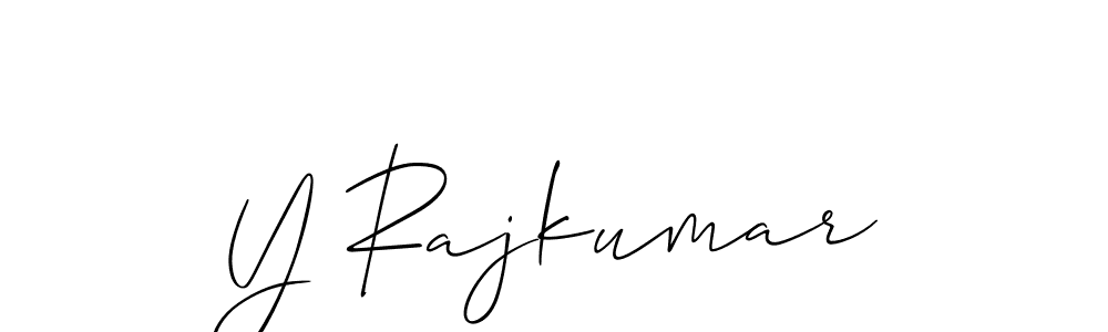 How to make Y Rajkumar signature? Allison_Script is a professional autograph style. Create handwritten signature for Y Rajkumar name. Y Rajkumar signature style 2 images and pictures png