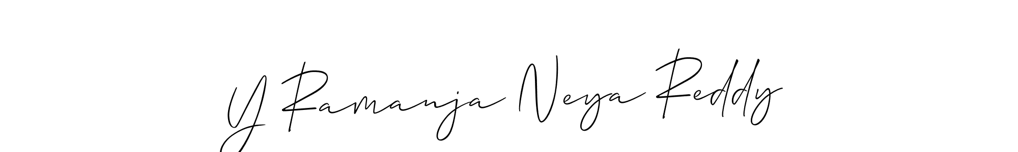 Create a beautiful signature design for name Y Ramanja Neya Reddy. With this signature (Allison_Script) fonts, you can make a handwritten signature for free. Y Ramanja Neya Reddy signature style 2 images and pictures png