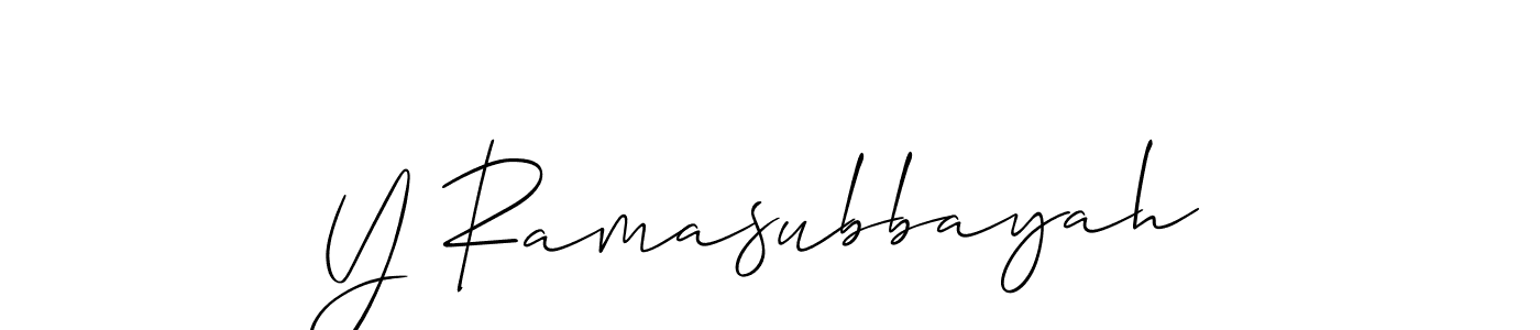 Best and Professional Signature Style for Y Ramasubbayah. Allison_Script Best Signature Style Collection. Y Ramasubbayah signature style 2 images and pictures png