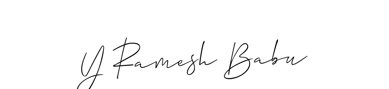 Y Ramesh Babu stylish signature style. Best Handwritten Sign (Allison_Script) for my name. Handwritten Signature Collection Ideas for my name Y Ramesh Babu. Y Ramesh Babu signature style 2 images and pictures png