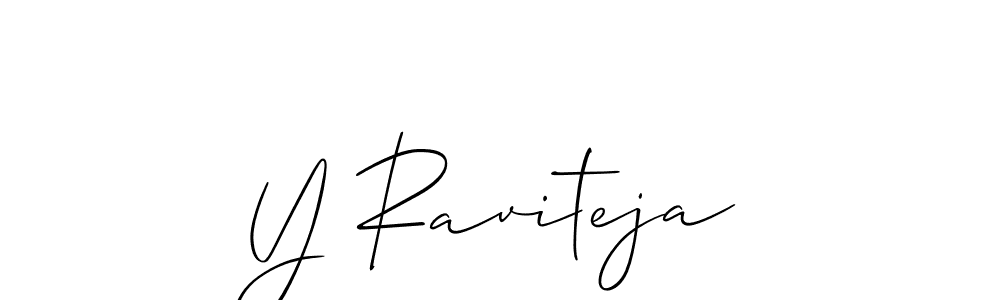 Y Raviteja stylish signature style. Best Handwritten Sign (Allison_Script) for my name. Handwritten Signature Collection Ideas for my name Y Raviteja. Y Raviteja signature style 2 images and pictures png
