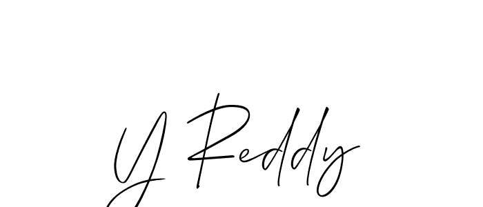 Best and Professional Signature Style for Y Reddy. Allison_Script Best Signature Style Collection. Y Reddy signature style 2 images and pictures png