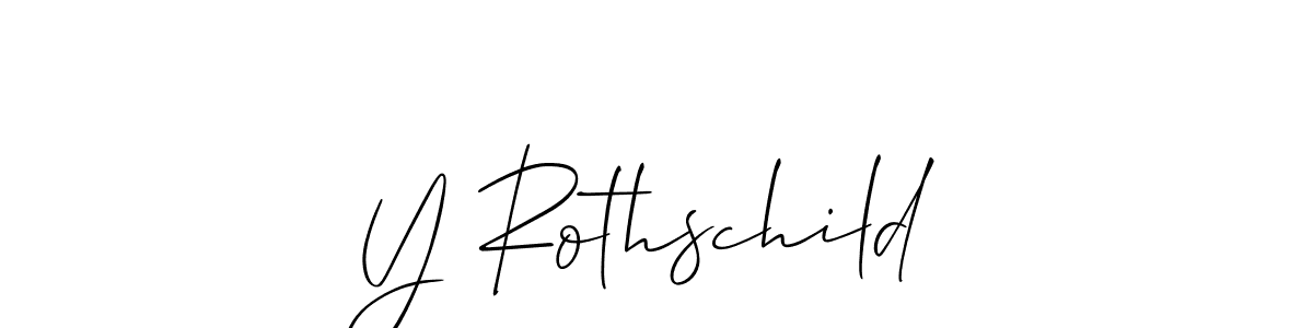 Use a signature maker to create a handwritten signature online. With this signature software, you can design (Allison_Script) your own signature for name Y Rothschild. Y Rothschild signature style 2 images and pictures png