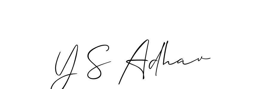 Create a beautiful signature design for name Y S Adhav. With this signature (Allison_Script) fonts, you can make a handwritten signature for free. Y S Adhav signature style 2 images and pictures png