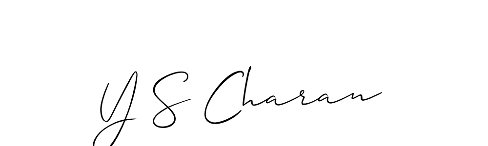 if you are searching for the best signature style for your name Y S Charan. so please give up your signature search. here we have designed multiple signature styles  using Allison_Script. Y S Charan signature style 2 images and pictures png