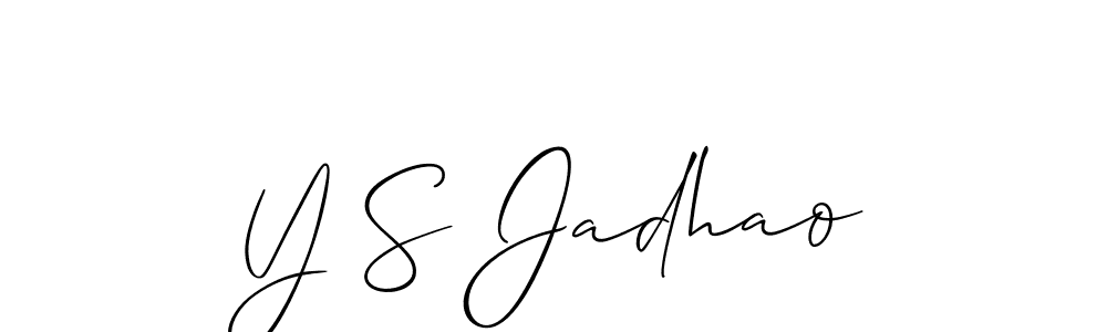 Use a signature maker to create a handwritten signature online. With this signature software, you can design (Allison_Script) your own signature for name Y S Jadhao. Y S Jadhao signature style 2 images and pictures png