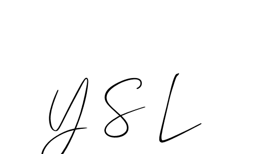 Design your own signature with our free online signature maker. With this signature software, you can create a handwritten (Allison_Script) signature for name Y S L. Y S L signature style 2 images and pictures png